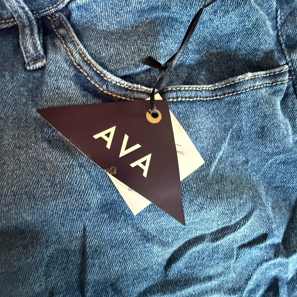 AVA & VIV High Rise Bermuda Shorts Size 49 Relaxed Fit Denim - Picture 12 of 13
